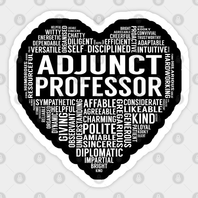 Adjunct Professor Heart Sticker by LotusTee